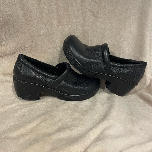 boc Shoes - BOC Born Concepts Black Leather Comfort Clogs Size 7